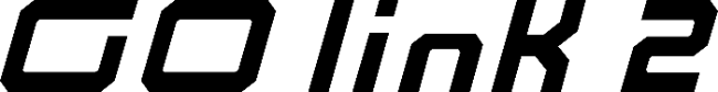 Black 'Go link 2' logo on a white background