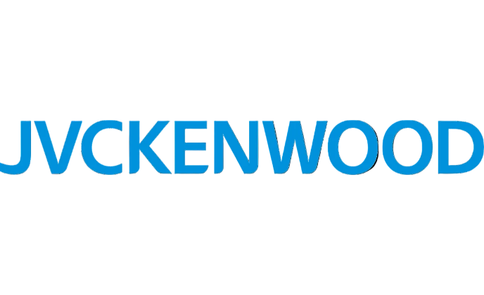The blue text 'JVCKENWOOD' appears on a plain white background.